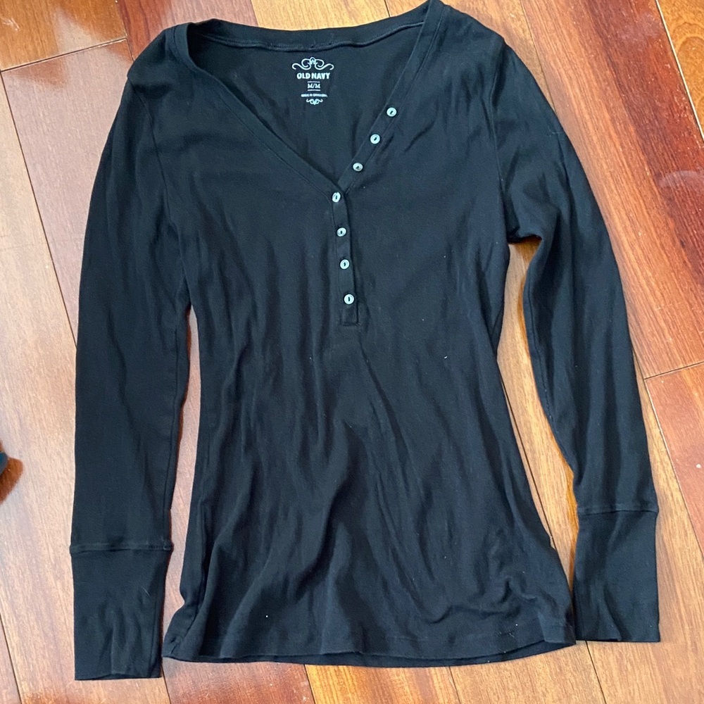 Vintage Old Navy Black Long Sleeve Tee